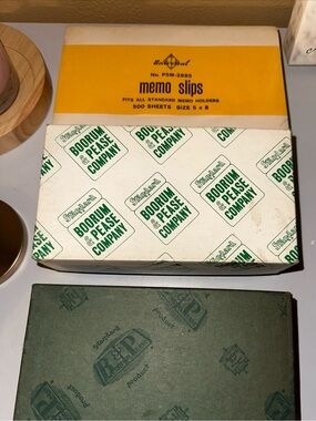 Vintage paper office supplies set of 3